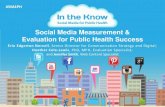 CDC NPIN In the Know: Social Media Measurement and Evaluation for Public Health Success
