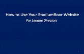 How to Use Your StadiumRoar Website - For League Directors