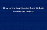 How to Use Your StadiumRoar Website - For Recreation Directors