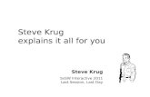 Steve Krug Explains It All for You - SxSW 2011