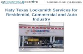 Katy Texas Locksmith Services for Residential, Commercial and Auto Industry