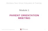 Parent Meeting MT OPI Traffic ED