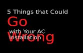 5 Things that Could Go Wrong with Your AC Installation
