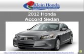 2012 honda accord sedan in seattle at klein honda attracts you at just a glance!