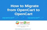 How to Migrate from OpenCart to OpenCart