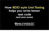 BDD style Unit Testing
