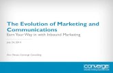 The Evolution of Marketing and Communications: Earning Your Way with Inbound Marketing