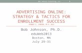 Advertising Online: Strategy & Tactics for Enrollment Success