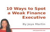 10 Ways to Spot a Weak Finance Executive