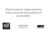 Why companies engage employees in corporate responsibility and sustainability