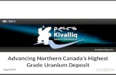 Kivalliq Energy Investor Presentation August 9, 2013