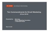 Ten Commandments for Email Marketing