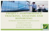 Project performance tracking analysis and reporting