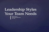 Leadership Styles Your Team Needs