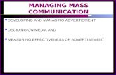 Managing Mass Communication - Advertising