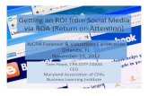 Social Media ROI from ROA - AICPA FVS Conference