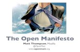 The Open Manifesto: how to work smarter, supercharge collaboration and (maybe) change the world | Matt Thompson, Mozilla Drumbeat