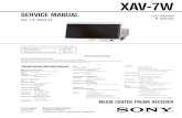 sony xav-7w Service Manual and Schematic