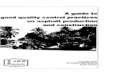 A Guide to Good Quality Control Practices on Asphalt Production and Construction