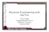 Reverse Engineering Code With IDA Pro Chris Eagle