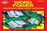 Word Power-Vocabulary Enrichment Activities, Grades 3-4