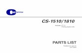 CS1510-1810 Parts List