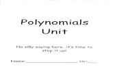 Polynomials Unit Packet