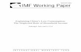 Chinese Consumption & Household Income - IMF Working Paper