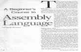 A Beginners Course In Assembly Language