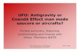UFO: Antigravity or Coandă Effect man made saucers or aircrafts?