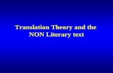Translation Theory and the NON Literary Text