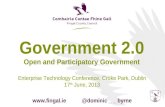 Government 2.0 - Open and Participatory Government
