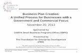 Business plan creation presentation final 112013