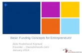 Basic Funding Concepts for Entrepreneurs