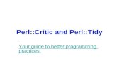 Perl Tidy Perl Critic
