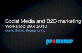 Social Media and B2B marketing