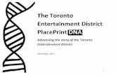 The Toronto Entertainment District PlacePrint DNA