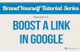 BrandYourself Tutorial: How to Boost a Link in Google