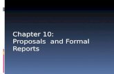 Proposal And Formal Reports