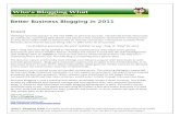 Better Business Blogging 2011