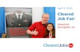 April 3 Springfield Cleared Job Fair, Security Clearance Briefings, Resume Reviews