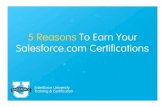 5 Reasons to Earn your Salesforce Certifications