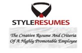 The Creative Resume And Criteria Of A Highly Promotable Employee