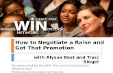 WIN Webinar On Negotiating Raises and Promotions