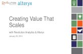 Creating Value That Scales with Revolution Analytics & Alteryx