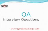 Qa Latest Interview Questions with Answers by Garuda Trainings