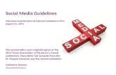 VCCI social media guidelines and policies