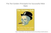 The Ten Golden Principals For Successful Web Apps