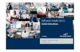 Linde Full Year 2012 Analyst Presentation
