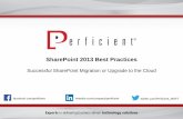 Best Practices for a Successful SharePoint Migration or Upgrade to the Cloud